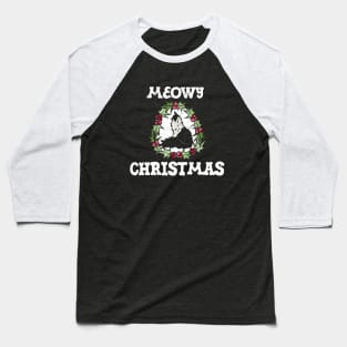 Meowy Christmas Baseball T-Shirt